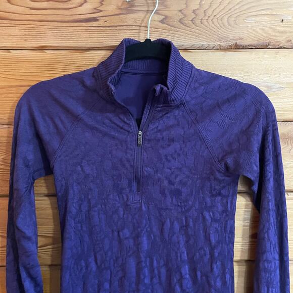 Lululemon Rest Less Half Zip Purple - Picture 3 of 5